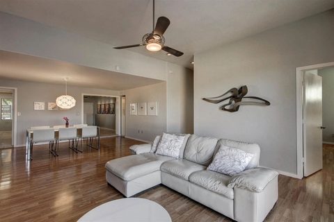 Open living room with a sectional sofa